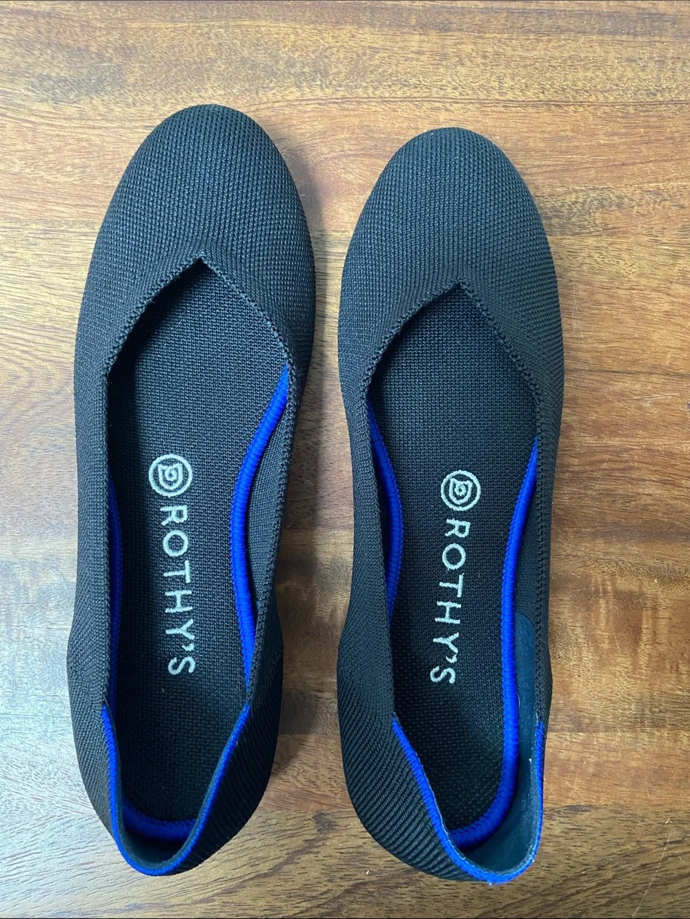Rothy's Black Knit Round Toe Flats Ballet